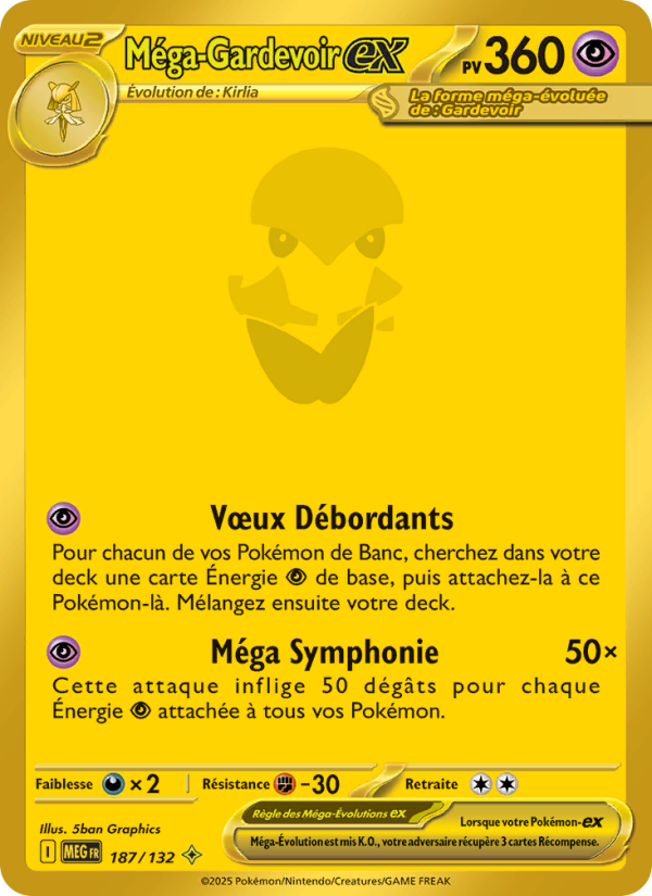 Méga-Gardevoir-ex 187 — Mega Evolution (French Pokémon TCG card)