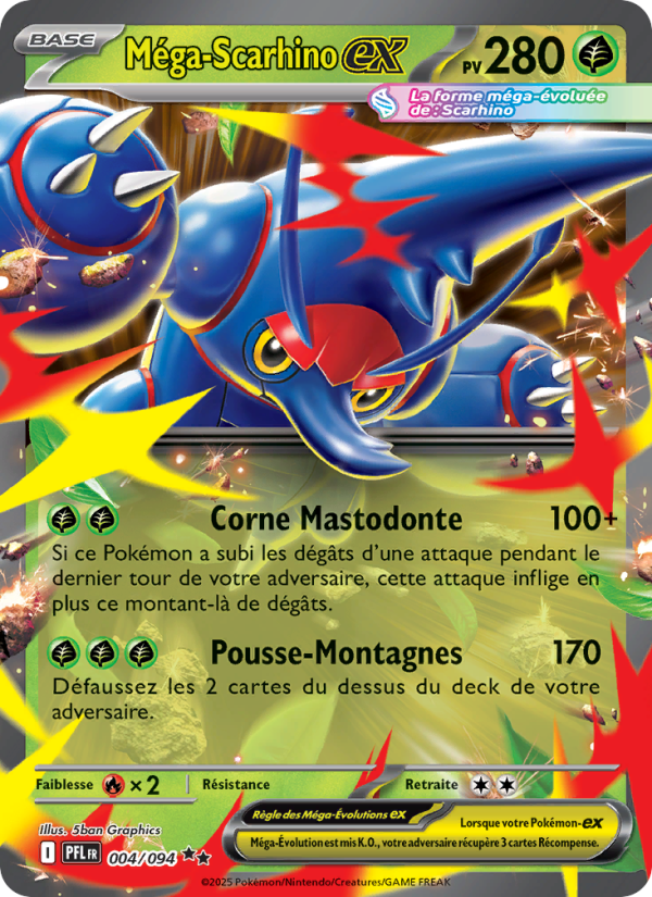 Méga-Scarhino-ex 004 — Phantasmal Flames (French Pokémon TCG card)