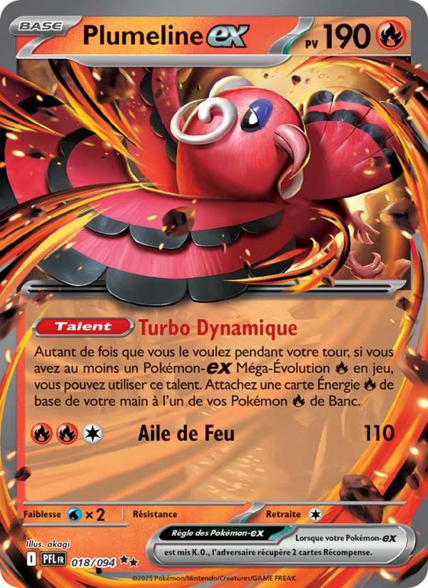 Plumeline-ex 018 — Phantasmal Flames (French Pokémon TCG card)