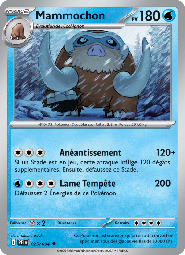 Mammochon 025 — Phantasmal Flames (French Pokémon TCG card)