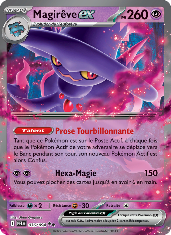 Magirêve-ex 036 — Phantasmal Flames (French Pokémon TCG card)