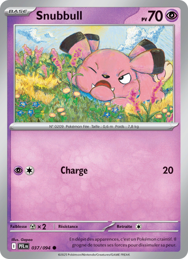 Snubbull 037 — Phantasmal Flames (French Pokémon TCG card)