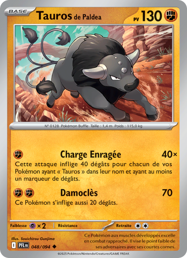 Tauros de Paldea 048 — Phantasmal Flames (French Pokémon TCG card)