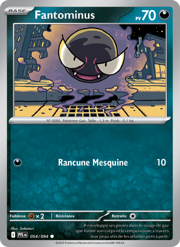 Fantominus 054 — Phantasmal Flames (French Pokémon TCG card)
