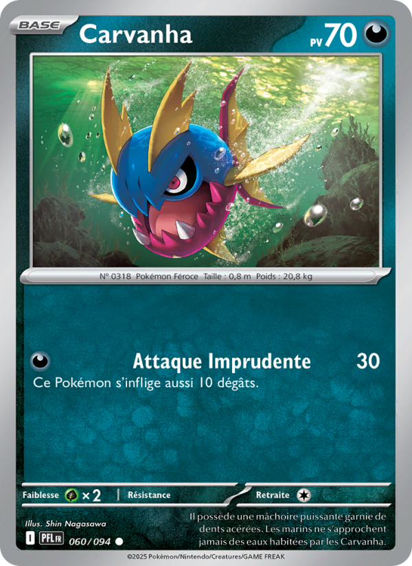 Carvanha 060 — Phantasmal Flames (French Pokémon TCG card)
