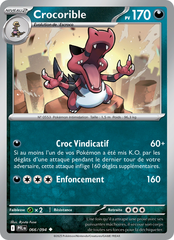 Crocorible 066 — Phantasmal Flames (French Pokémon TCG card)