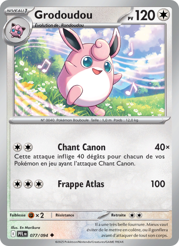 Grodoudou 077 — Phantasmal Flames (French Pokémon TCG card)