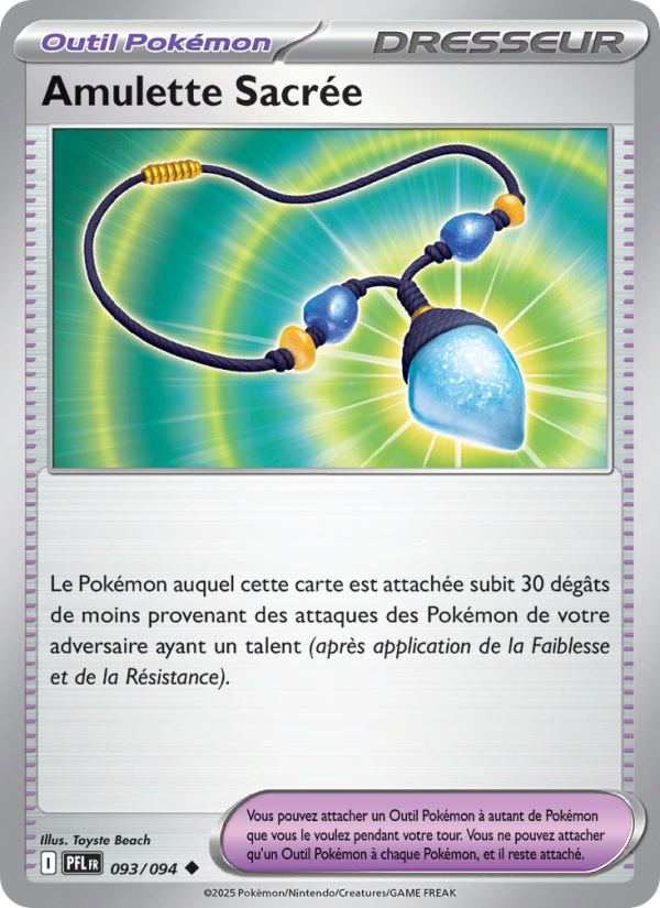 Amulette Sacrée 093 — Phantasmal Flames (French Pokémon TCG card)