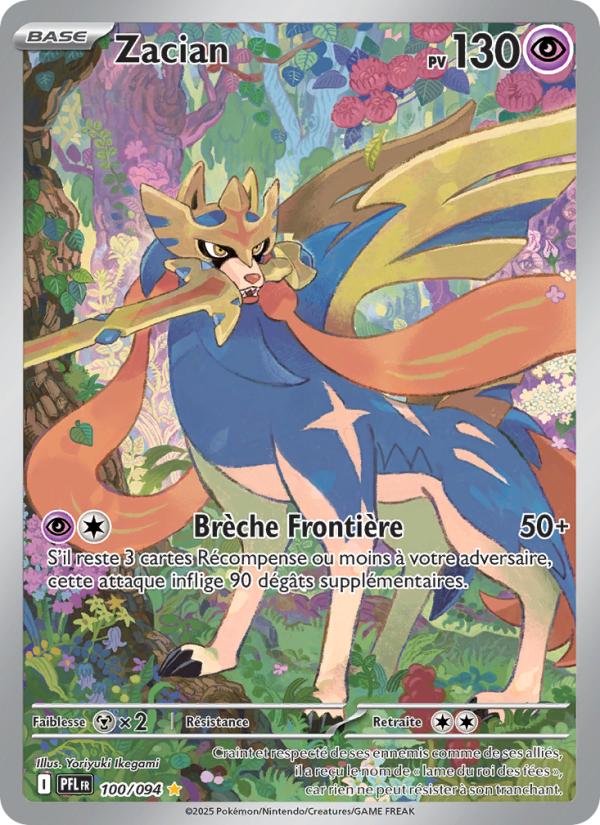 Zacian 100 — Phantasmal Flames (French Pokémon TCG card)