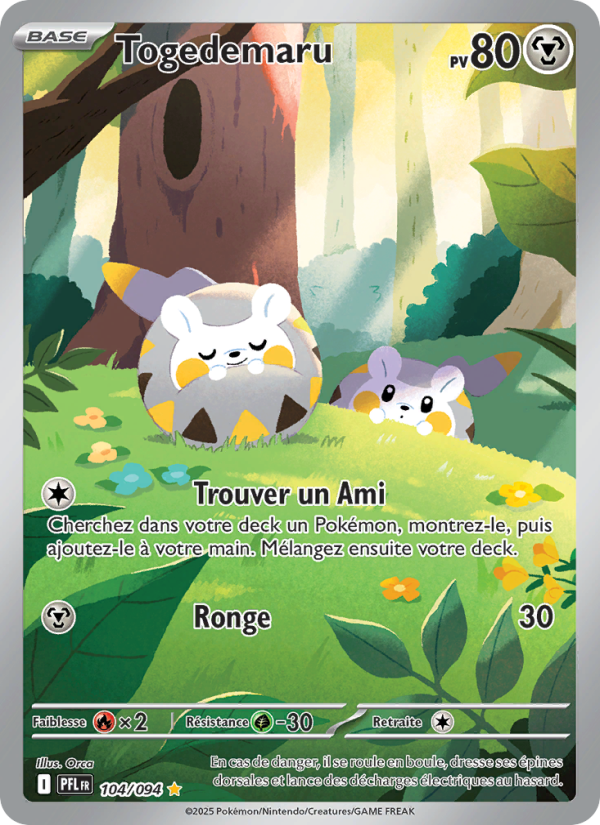 Togedemaru 104 — Phantasmal Flames (French Pokémon TCG card)