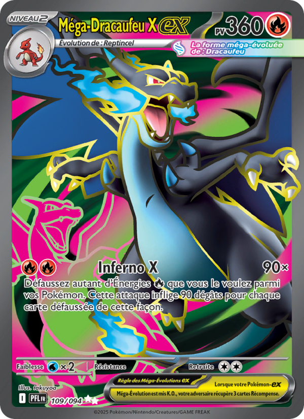 Méga-Dracaufeu X-ex 109 — Phantasmal Flames (French Pokémon TCG card)