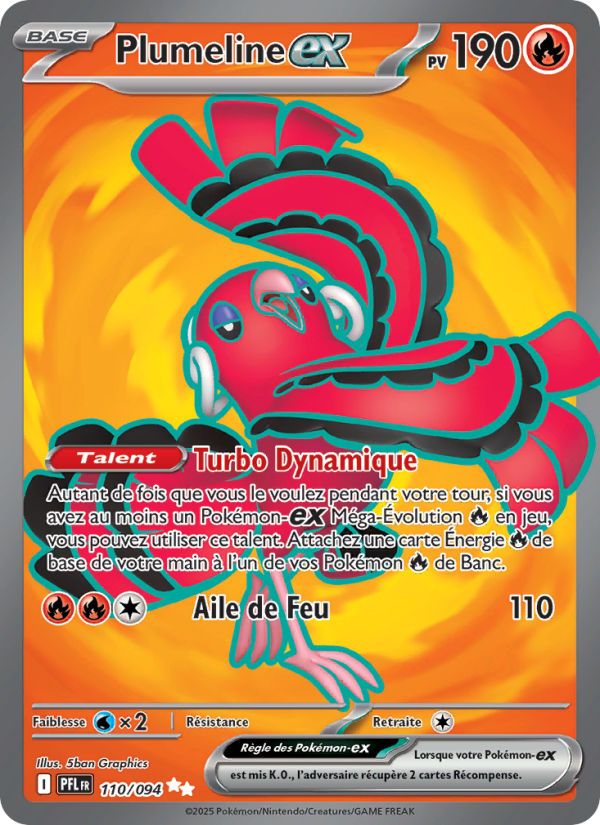 Plumeline-ex 110 — Phantasmal Flames (French Pokémon TCG card)