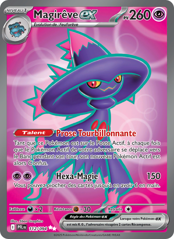 Magirêve-ex 112 — Phantasmal Flames (French Pokémon TCG card)