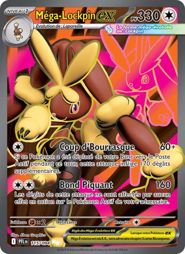 Méga-Lockpin-ex 115 — Phantasmal Flames (French Pokémon TCG card)
