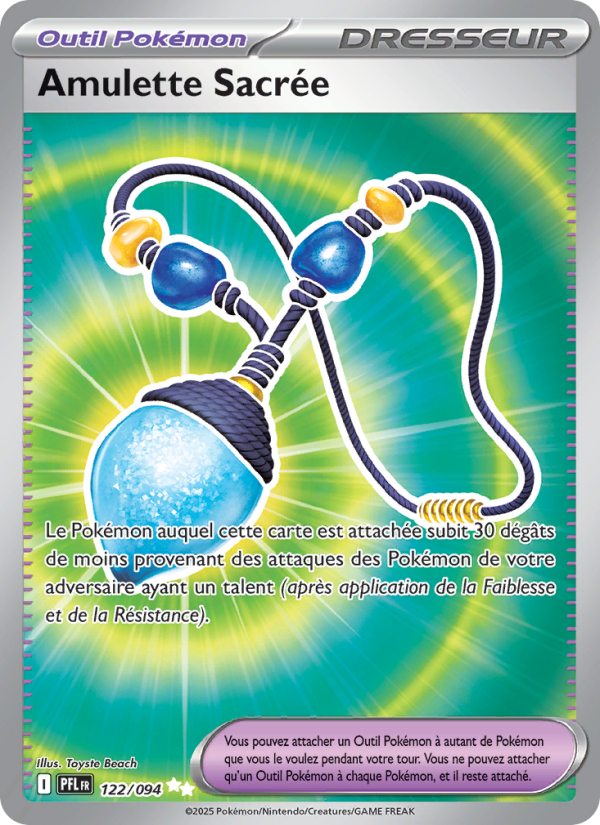 Amulette Sacrée 122 — Phantasmal Flames (French Pokémon TCG card)