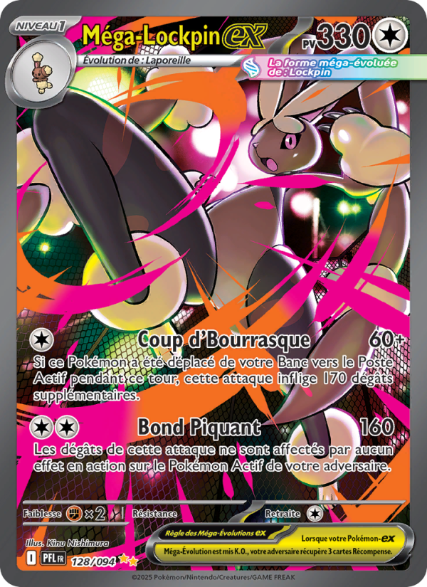Méga-Lockpin-ex 128 — Phantasmal Flames (French Pokémon TCG card)