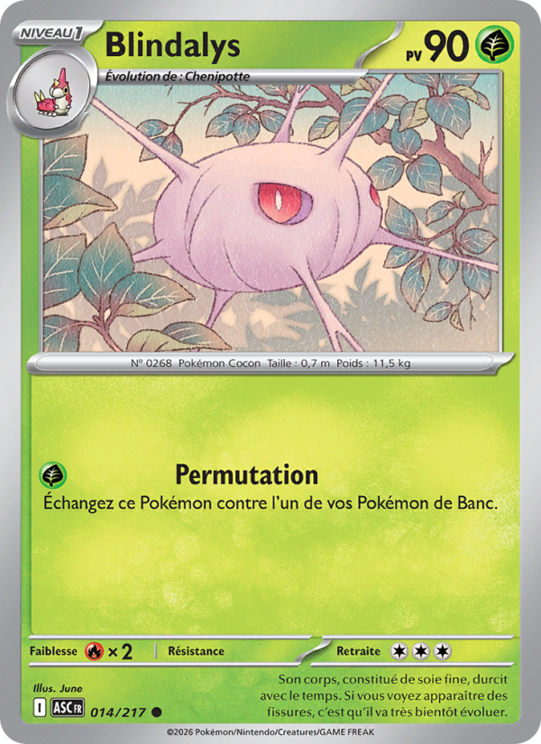Blindalys 014 — Erhabene Helden (French Pokémon TCG card)