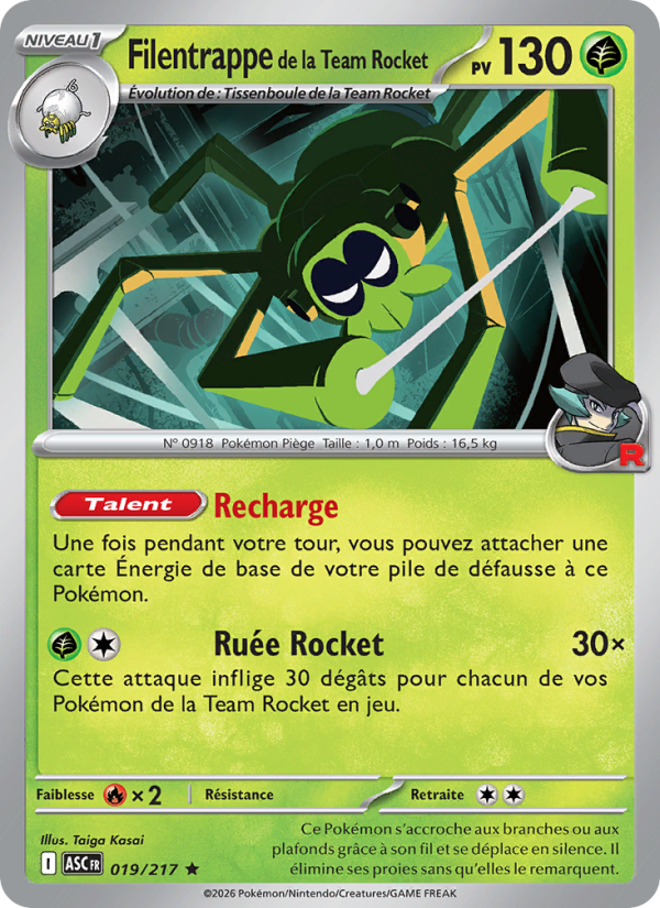 Filentrappe de la Team Rocket 019 — Erhabene Helden (French Pokémon TCG card)