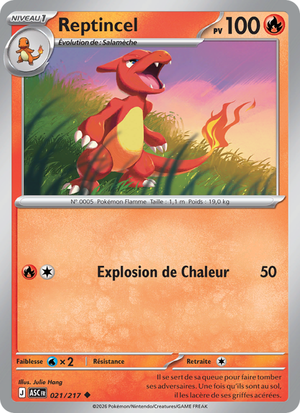 Reptincel 021 — Erhabene Helden (French Pokémon TCG card)