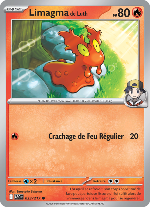 Limagma de Luth 023 — Erhabene Helden (French Pokémon TCG card)