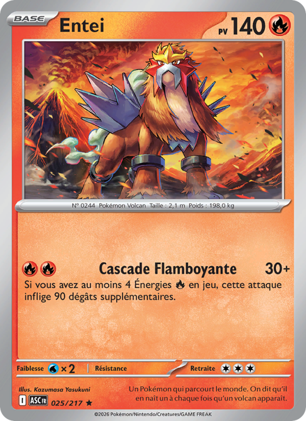 Entei 025 — Erhabene Helden (French Pokémon TCG card)