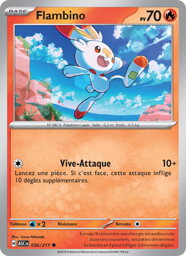 Flambino 036 — Erhabene Helden (French Pokémon TCG card)