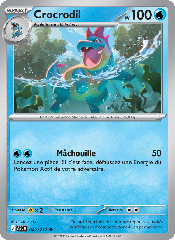 Crocrodil 042 — Erhabene Helden (French Pokémon TCG card)