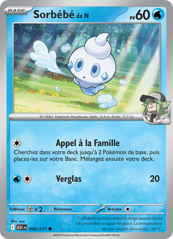 Sorbébé de N 049 — Erhabene Helden (French Pokémon TCG card)