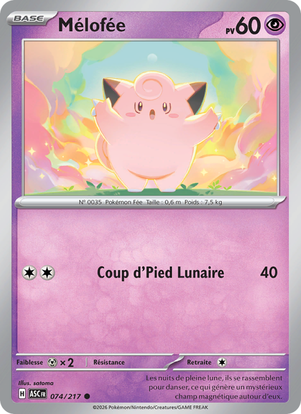 Mélofée 074 — Erhabene Helden (French Pokémon TCG card)