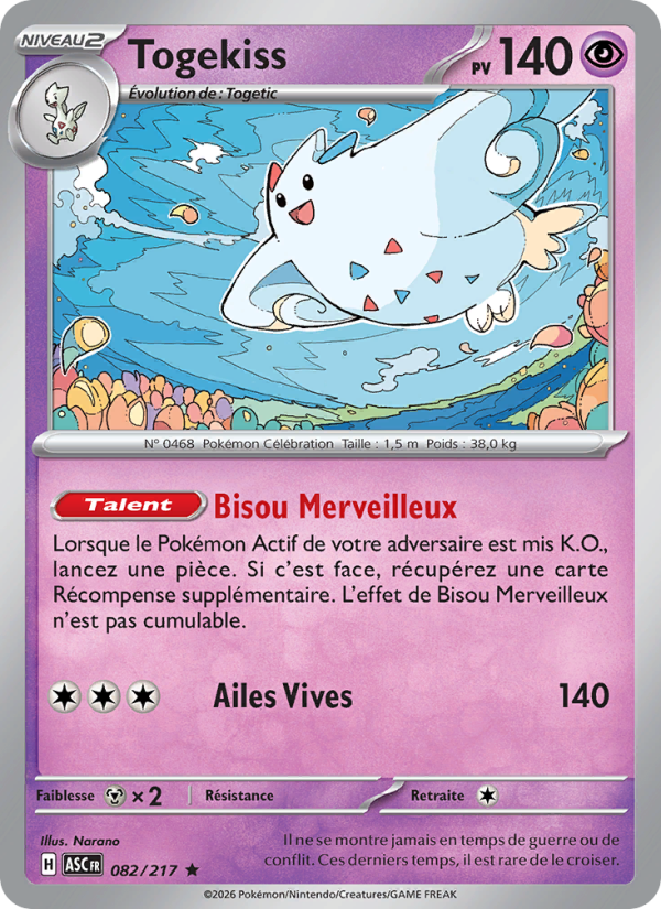 Togekiss 082 — Erhabene Helden (French Pokémon TCG card)
