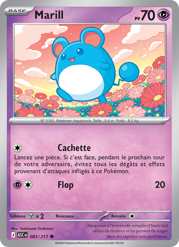 Marill 083 — Erhabene Helden (French Pokémon TCG card)