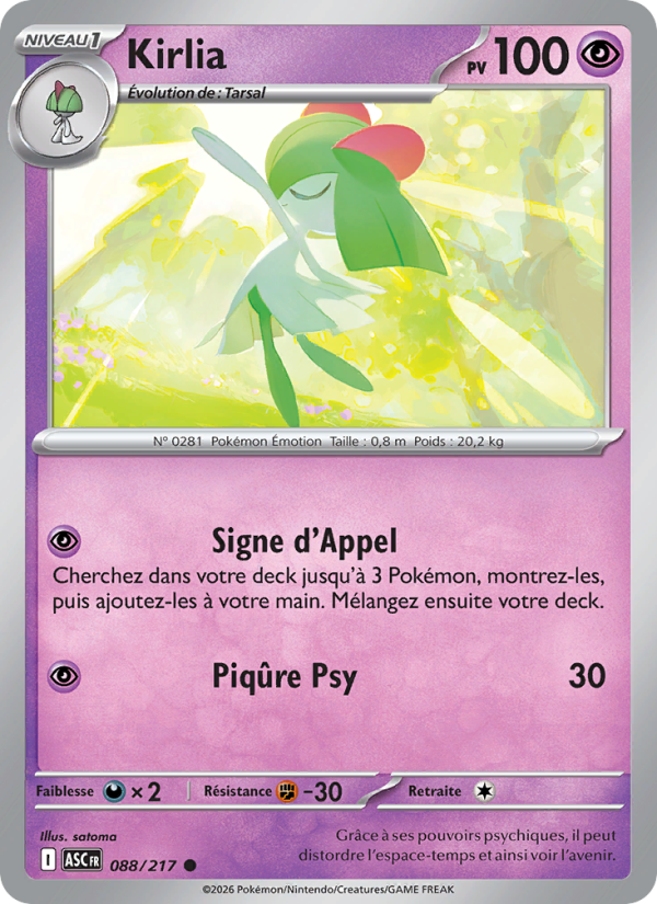 Kirlia 088 — Erhabene Helden (French Pokémon TCG card)