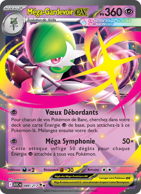 Méga-Gardevoir-ex 089 — Erhabene Helden (French Pokémon TCG card)