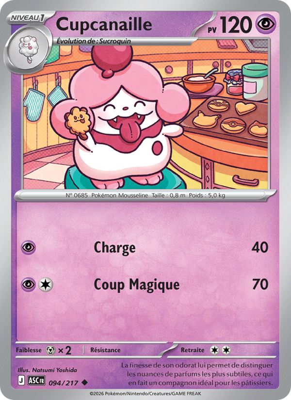 Cupcanaille 094 — Erhabene Helden (French Pokémon TCG card)