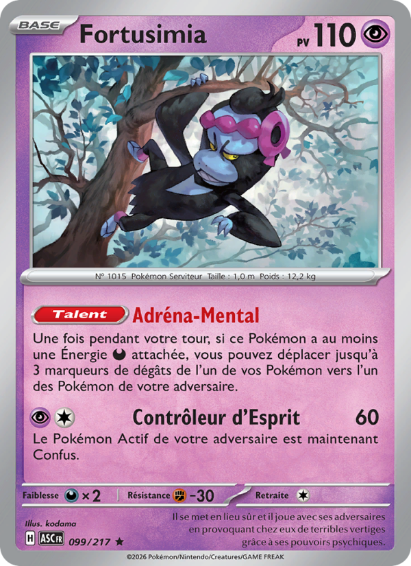 Fortusimia 099 — Erhabene Helden (French Pokémon TCG card)