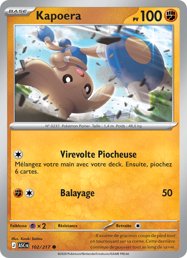 Kapoera 102 — Erhabene Helden (French Pokémon TCG card)