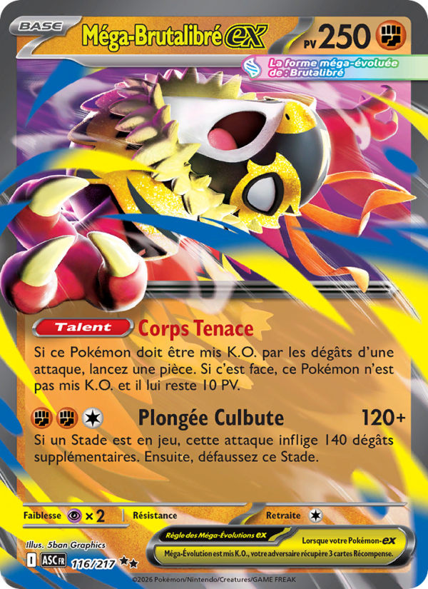 Méga-Brutalibré-ex 116 — Erhabene Helden (French Pokémon TCG card)
