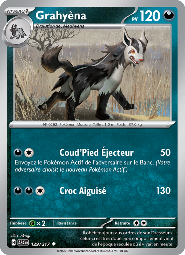 Grahyèna 129 — Erhabene Helden (French Pokémon TCG card)