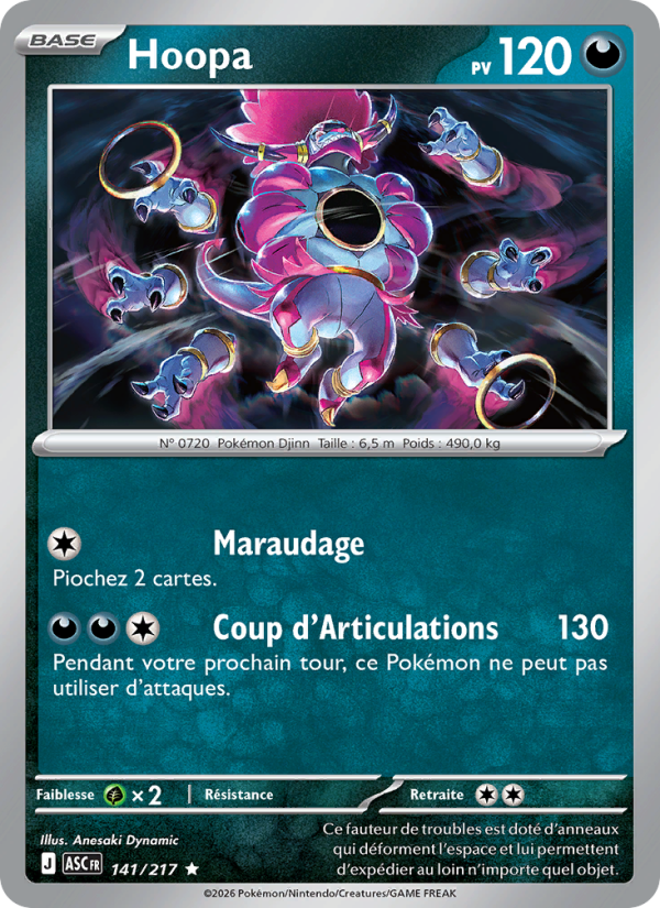 Hoopa 141 — Erhabene Helden (French Pokémon TCG card)