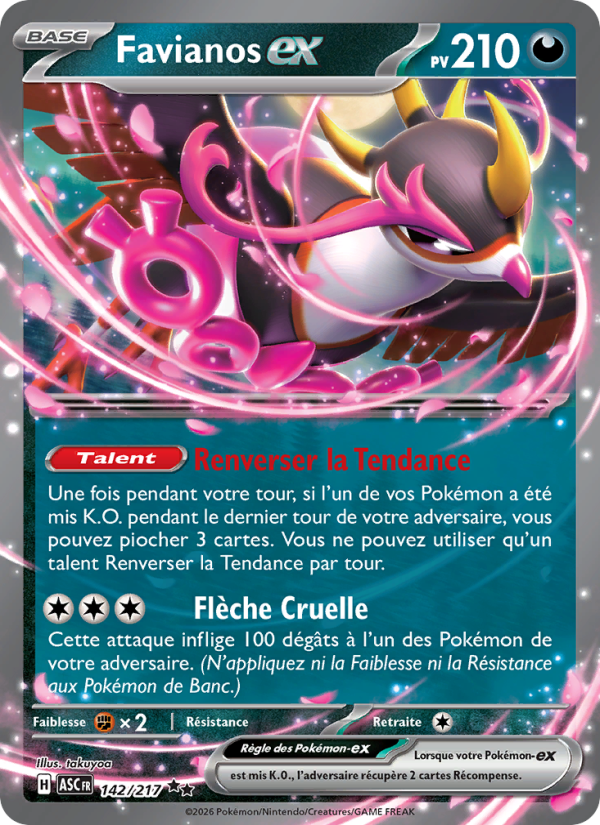 Favianos-ex 142 — Erhabene Helden (French Pokémon TCG card)