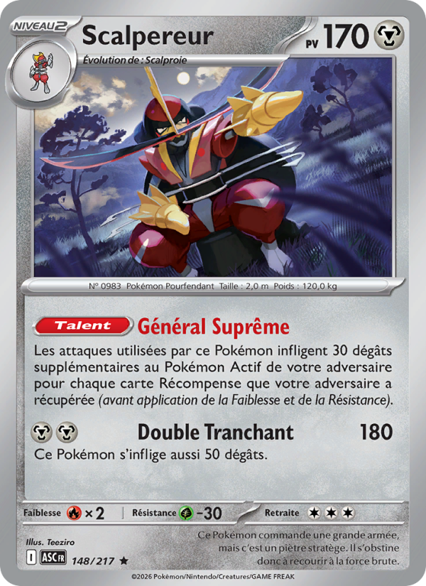 Scalpereur 148 — Erhabene Helden (French Pokémon TCG card)