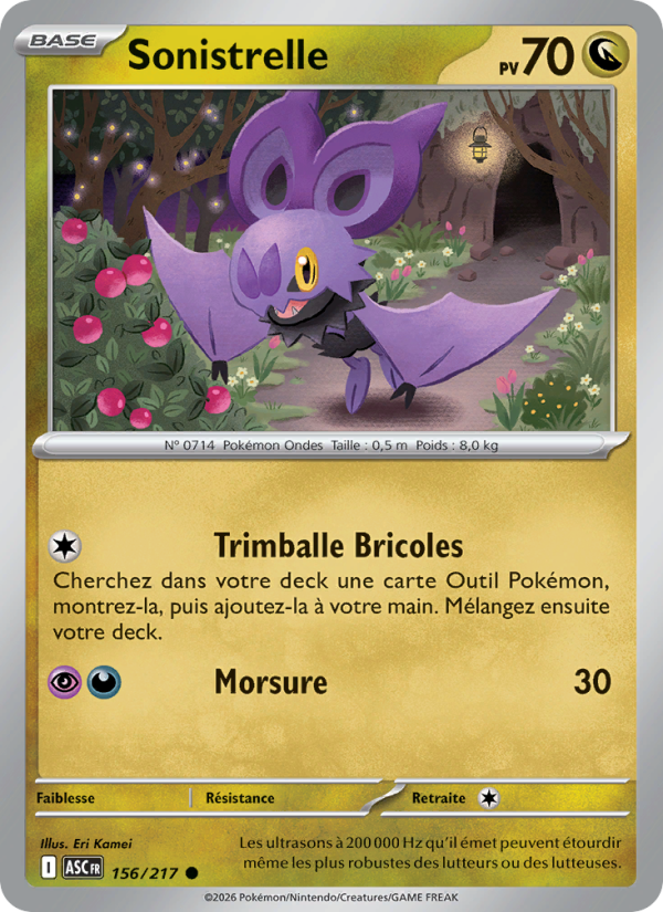 Sonistrelle 156 — Erhabene Helden (French Pokémon TCG card)