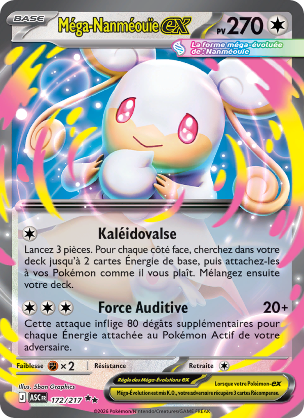 Méga-Nanméouïe-ex 172 — Erhabene Helden (French Pokémon TCG card)