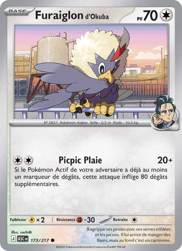 Furaiglon d'Okuba 173 — Erhabene Helden (French Pokémon TCG card)