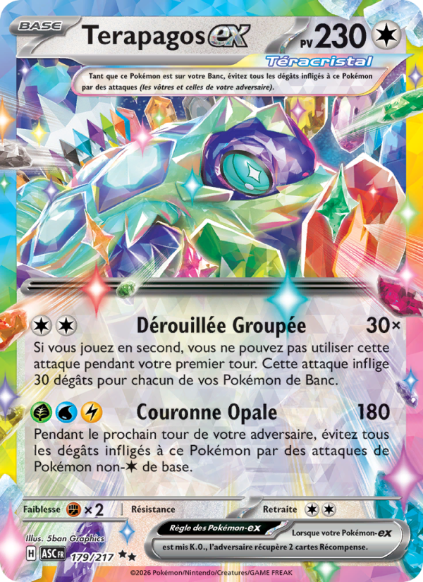 Terapagos-ex 179 — Erhabene Helden (French Pokémon TCG card)