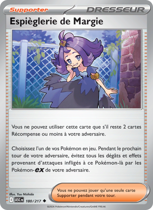 Espièglerie de Margie 180 — Erhabene Helden (French Pokémon TCG card)