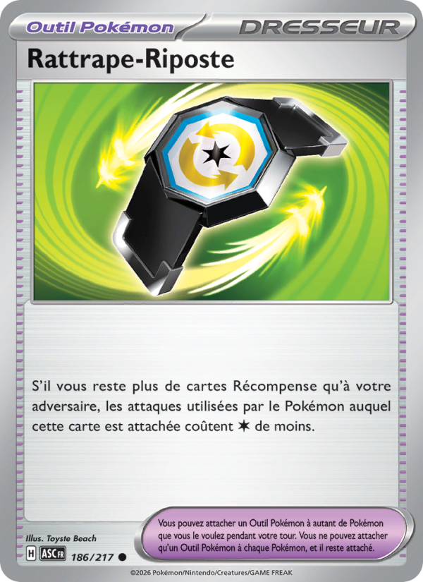 Rattrape-Riposte 186 — Erhabene Helden (French Pokémon TCG card)