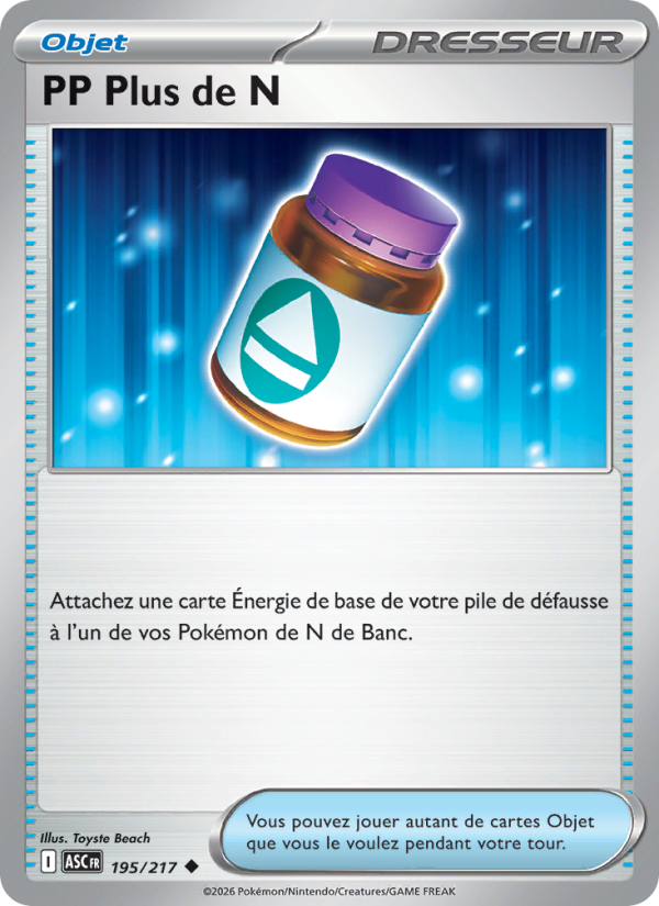 PP Plus de N 195 — Erhabene Helden (French Pokémon TCG card)