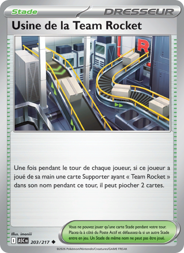Usine de la Team Rocket 203 — Erhabene Helden (French Pokémon TCG card)