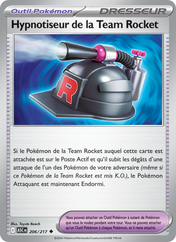 Hypnotiseur de la Team Rocket 206 — Erhabene Helden (French Pokémon TCG card)